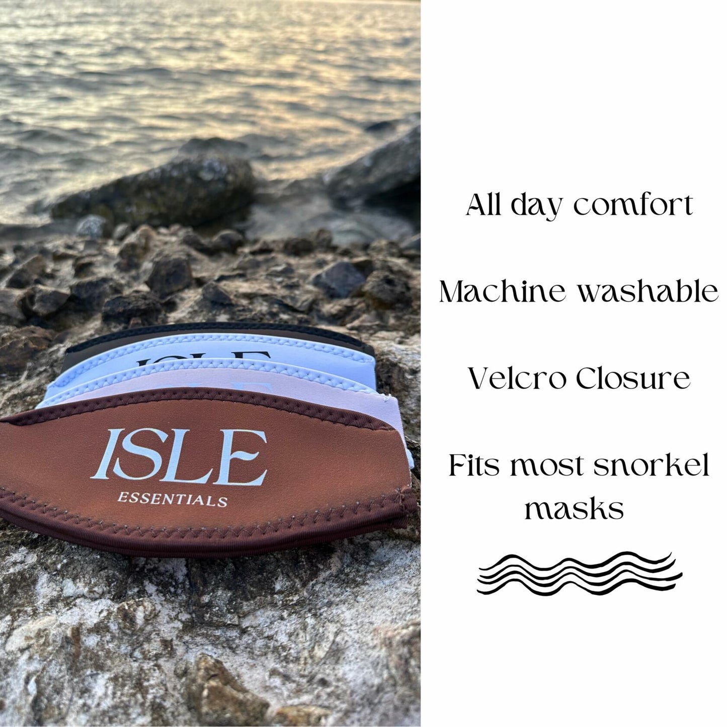 Isle Essentials Aqua Lime Green Scuba Snorkel Mask Strap Cover