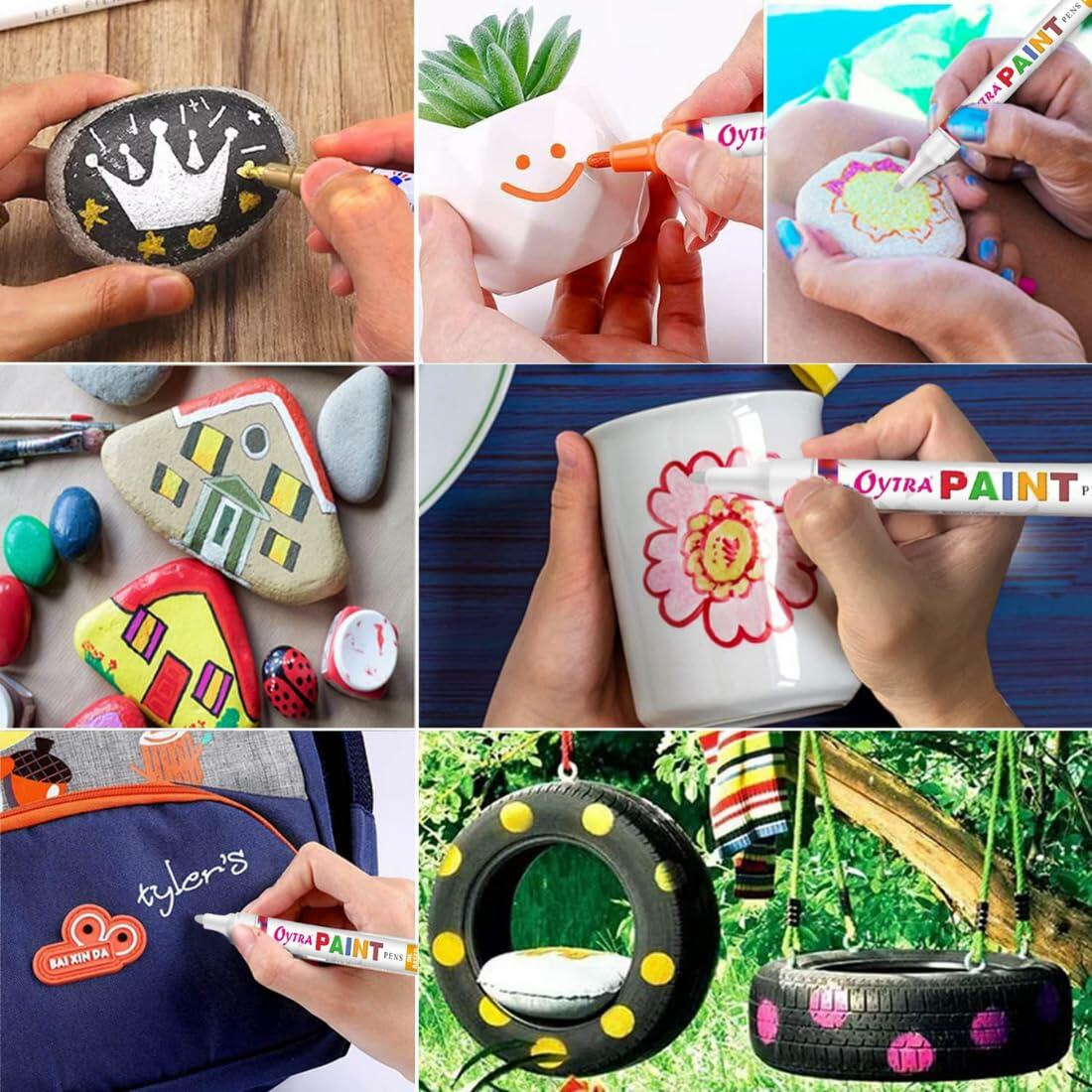 Oytra Permanent Waterproof Paint Marker Pen Yellow Oil Based All Surfaces