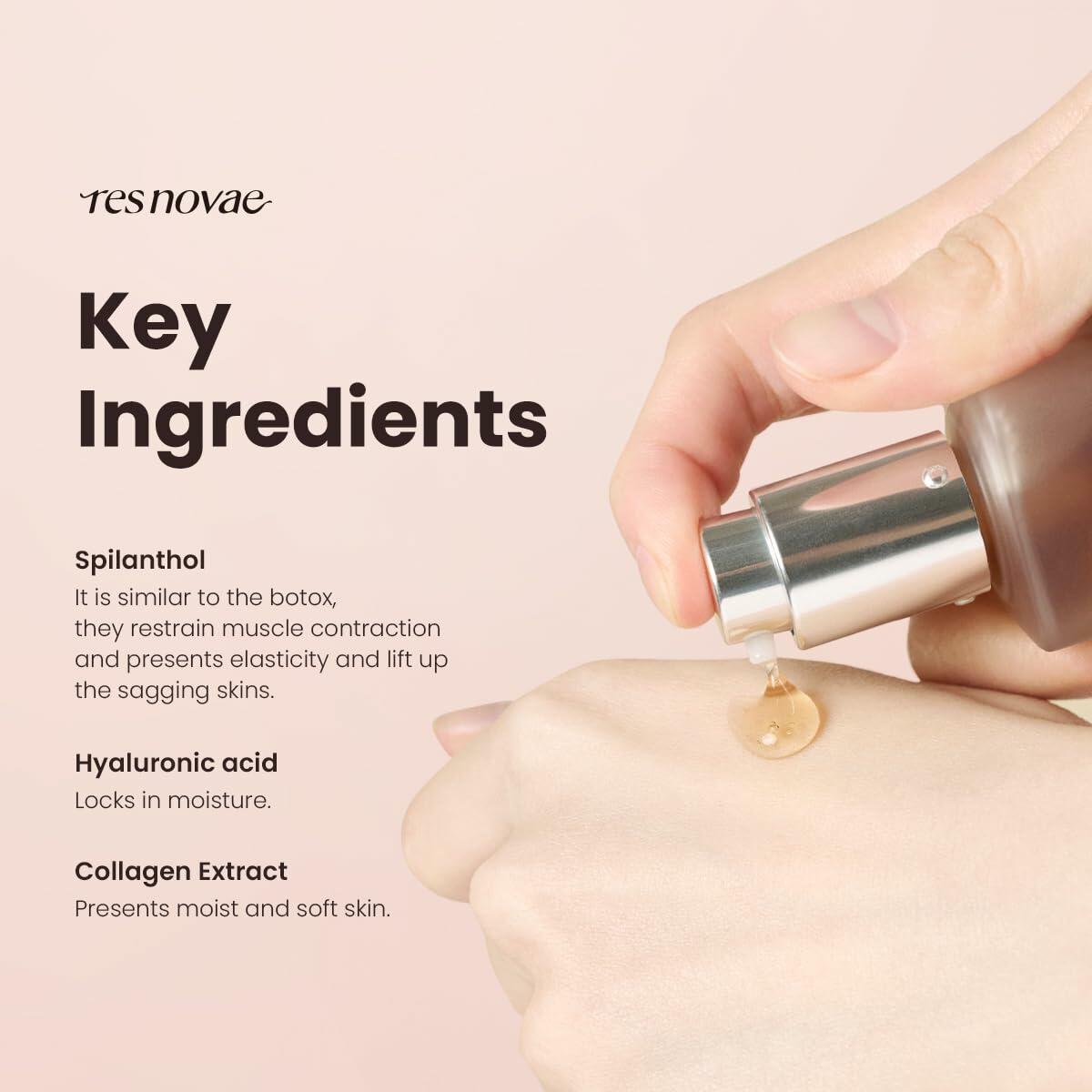 res novae Lifting Serum 15ml Deep Hydration Peptides Caffeine Aloe Scent