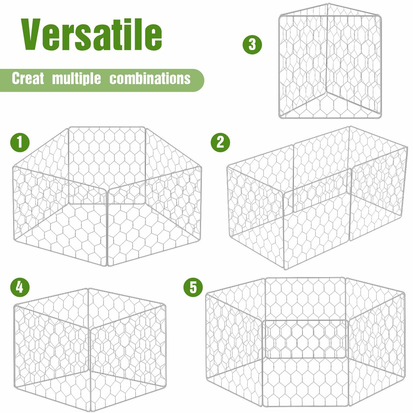 MorningRo 16 Set Wire Plant Protectors 12x12 Square Cages with Stakes & Ties