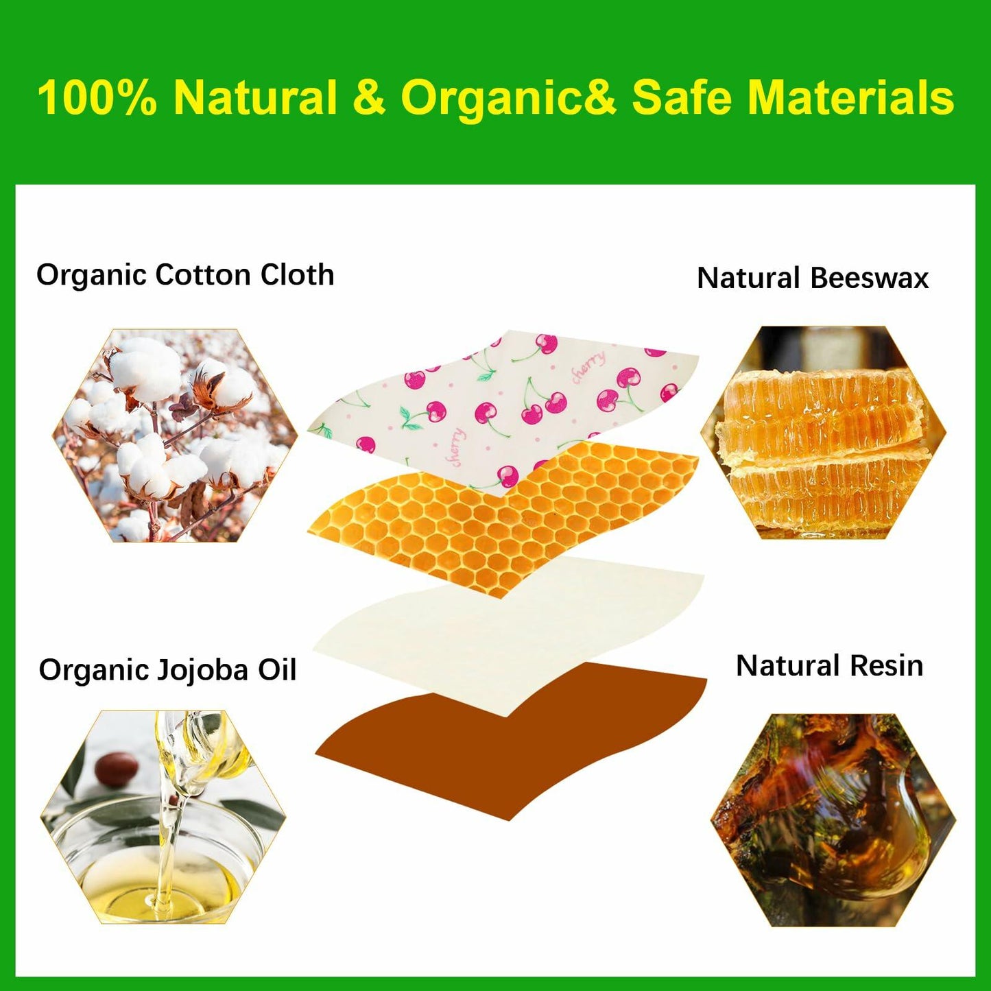 Envoltura Verde Beeswax Food Wraps Roll 10x39in Reusable Eco-Friendly Cheery