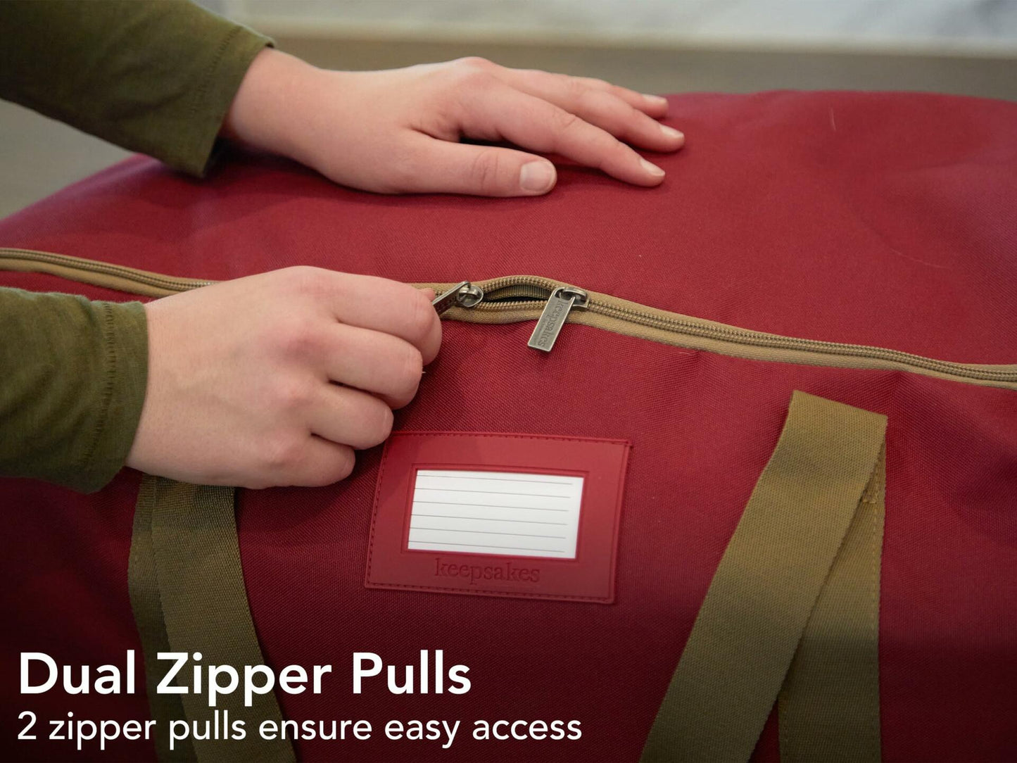 Covermates Keepsakes Garland Duffle Bag Durable Polyester Red Fits 25ft