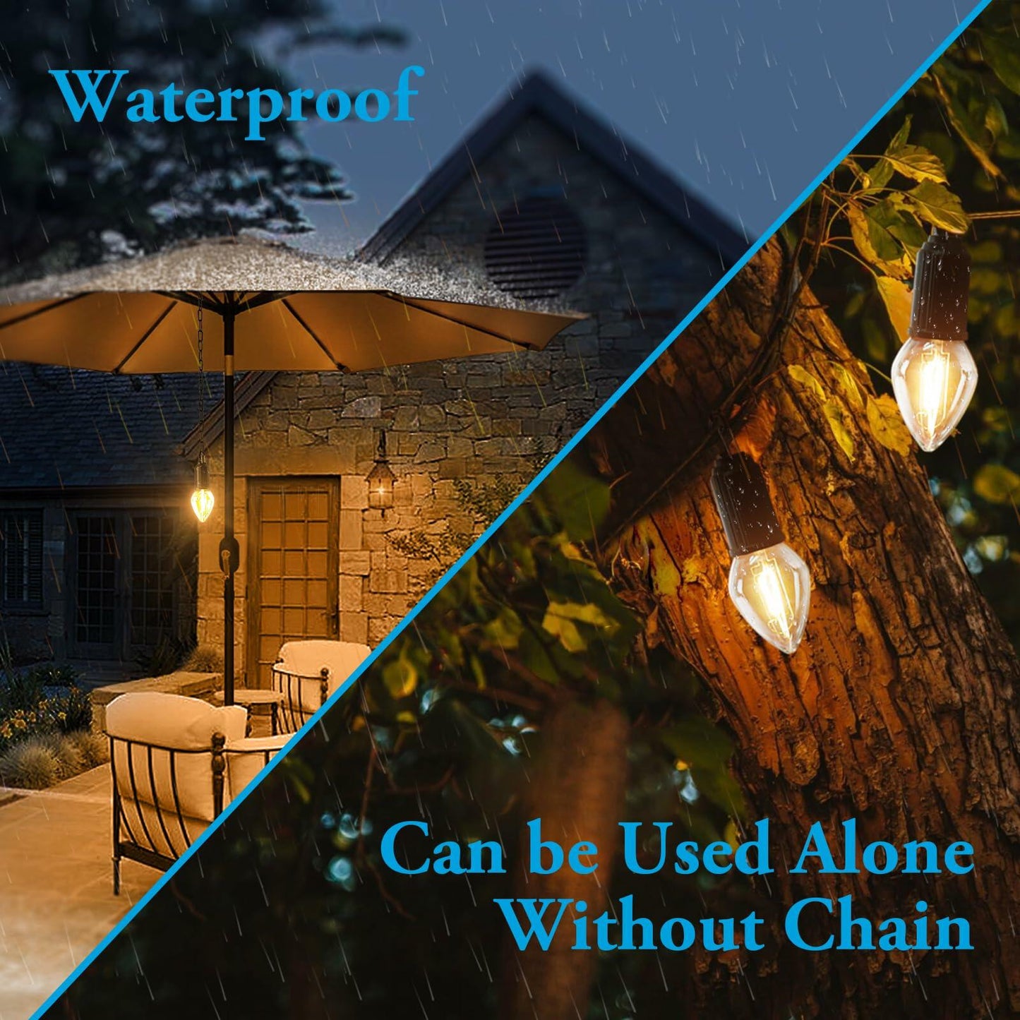 Brighfivey Rechargeable LED Gazebo Light Waterproof Hanging Candle Shape 1 Pack