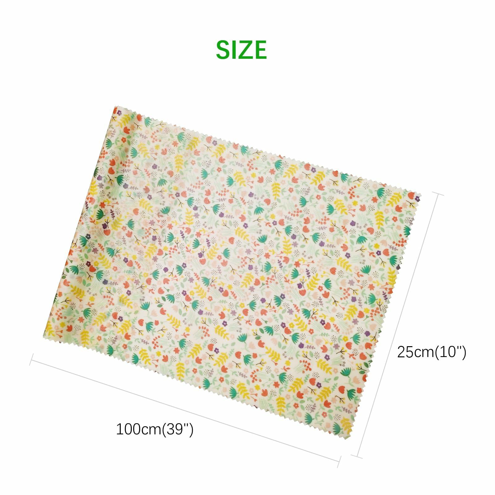 Envoltura Verde Eco-Friendly Beeswax Wrap Roll 2 Rolls Cotton Animals Flowers
