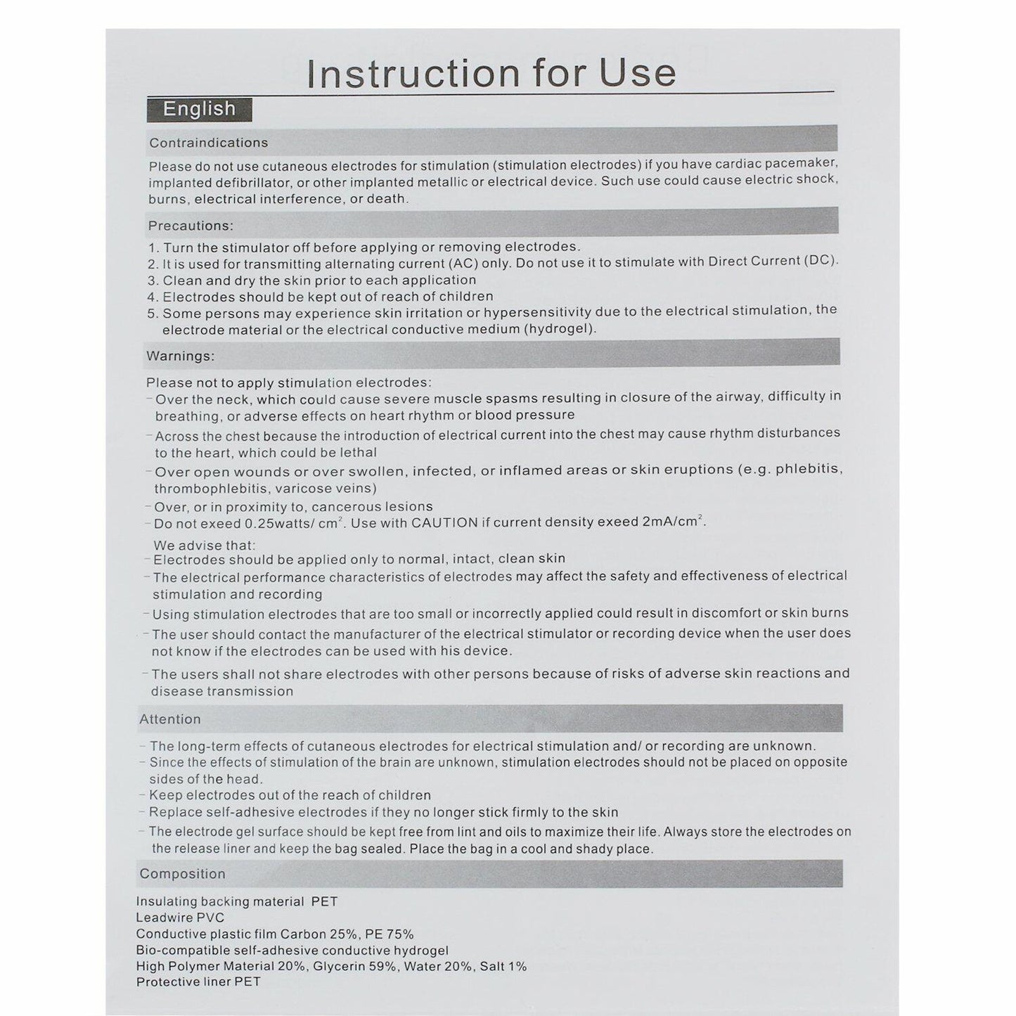 FITOP Tens Unit Electrodes Replacement Pads 44 Pcs White Electrotherapy