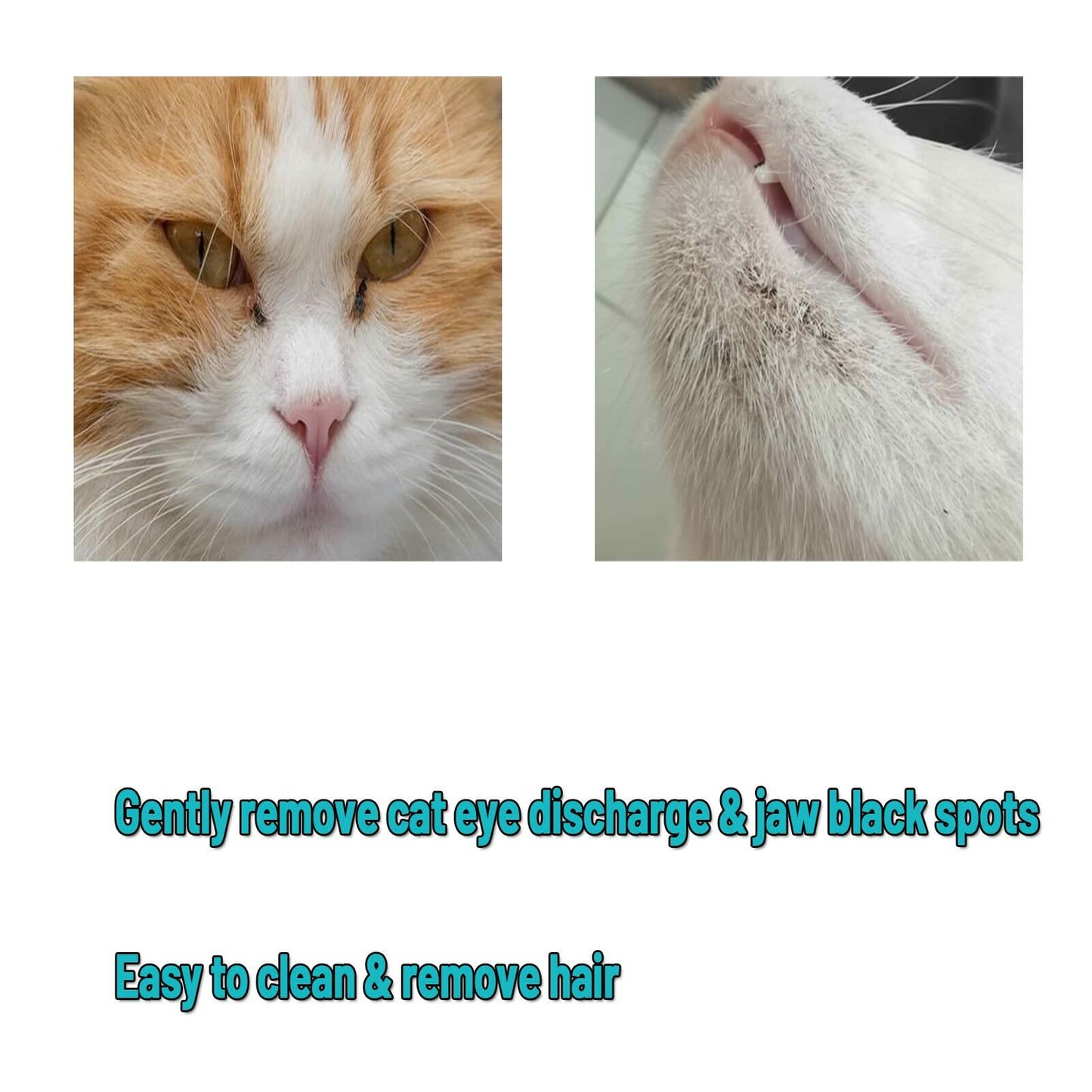 E.M&S.T Emmeliestella Cat Head Brush Silicone Bristles 2PCS Gentle Clean