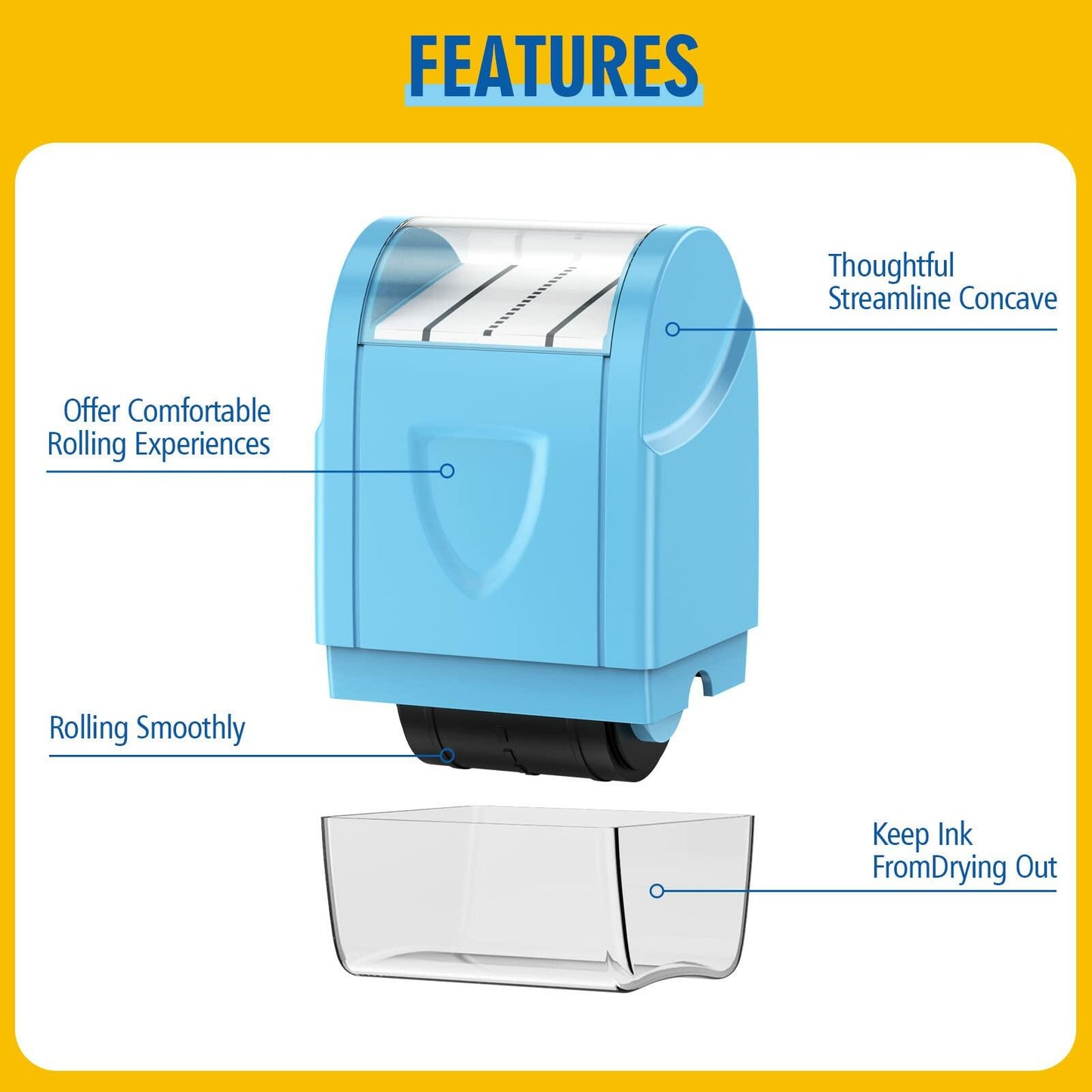 Dashed Handwriting Lines Practice Roller Stamp Self-Inking Red for Teachers