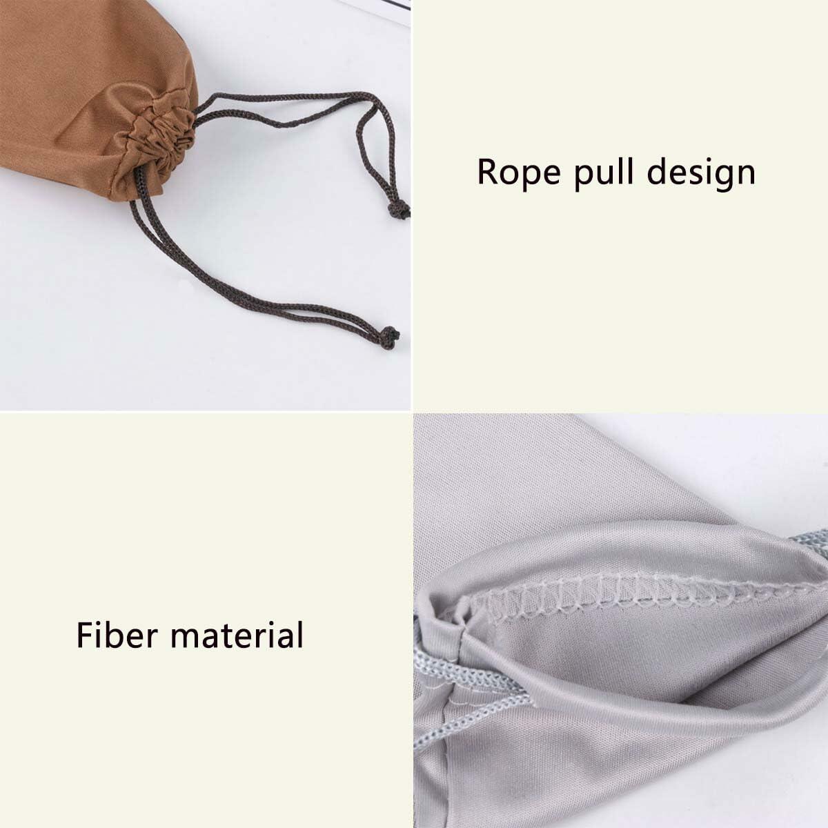 Eluckya 4PCS Microfiber Soft Eyeglass Sunglasses Pouch Drawstring White Grey