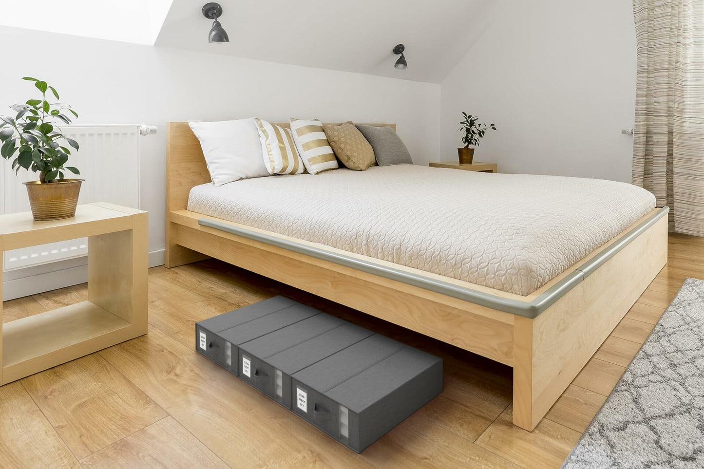 PARANTA Bed Sheet Organizers 10 Pack Foldable Linen Closet Grey 10pcs