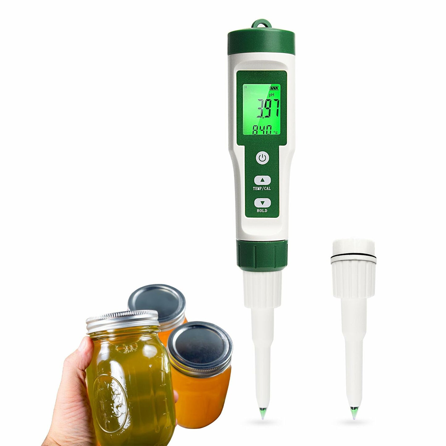 RAINLEOTI Digital pH Meter Food Tester with 2 Probes for Fermented Foods