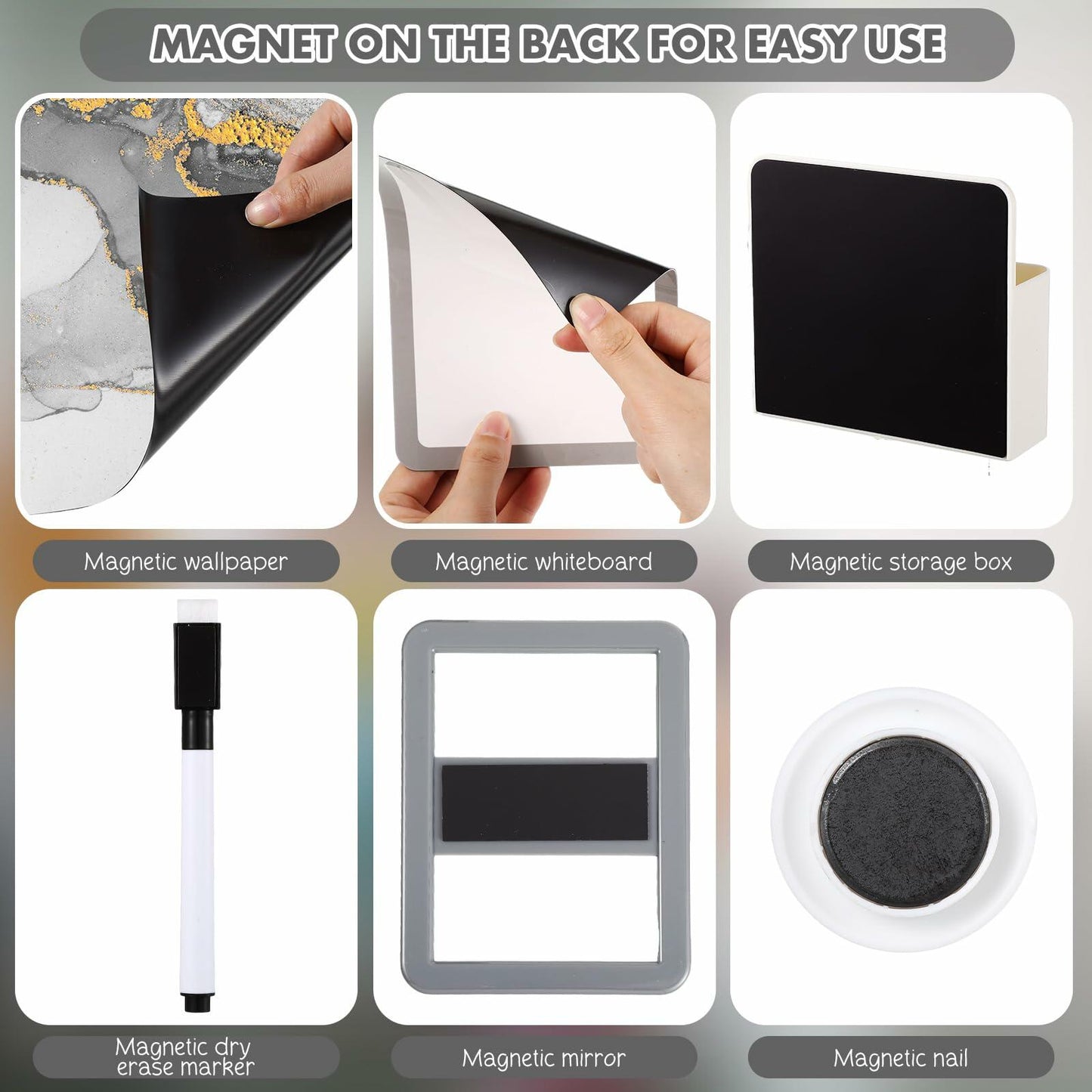 Timgle 8 Pcs Magnetic Locker Set Purple Wavy Style Organizer Accessories