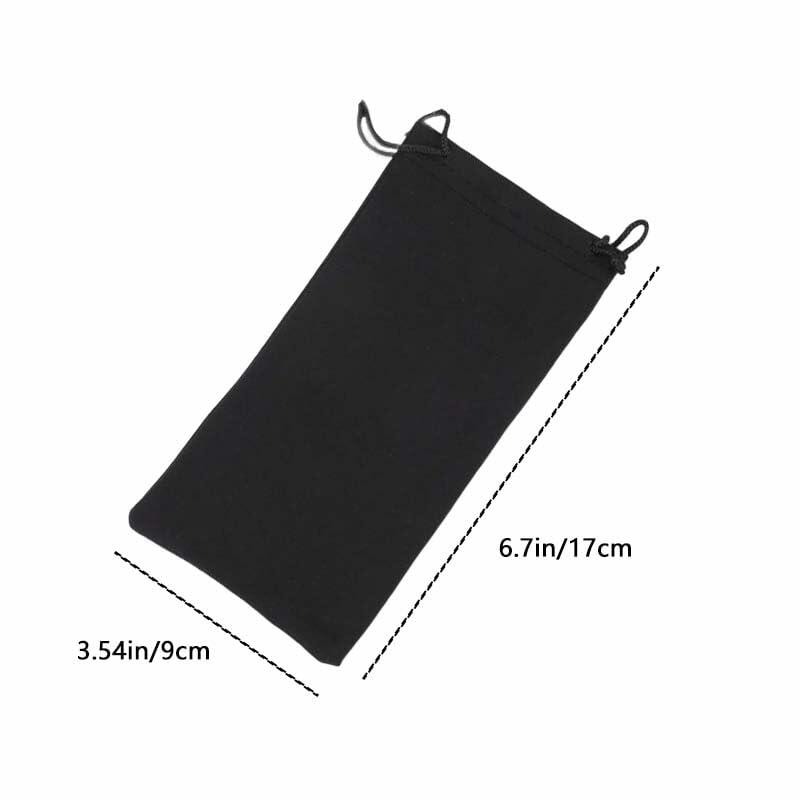 Eluckya 4PCS Microfiber Soft Eyeglass Sunglasses Pouch Drawstring White Grey