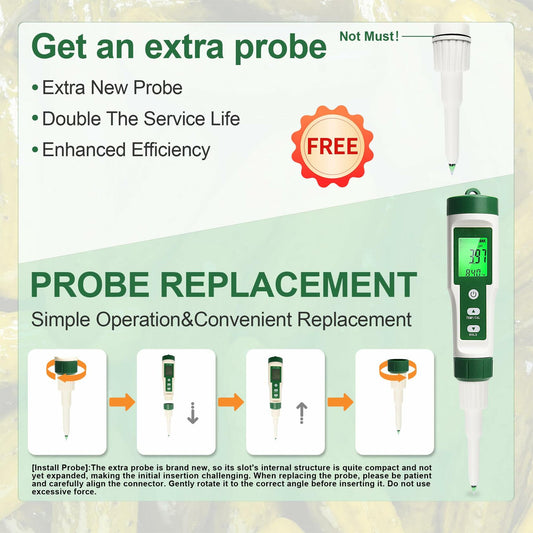 RAINLEOTI Digital pH Meter Food Tester with 2 Probes for Fermented Foods
