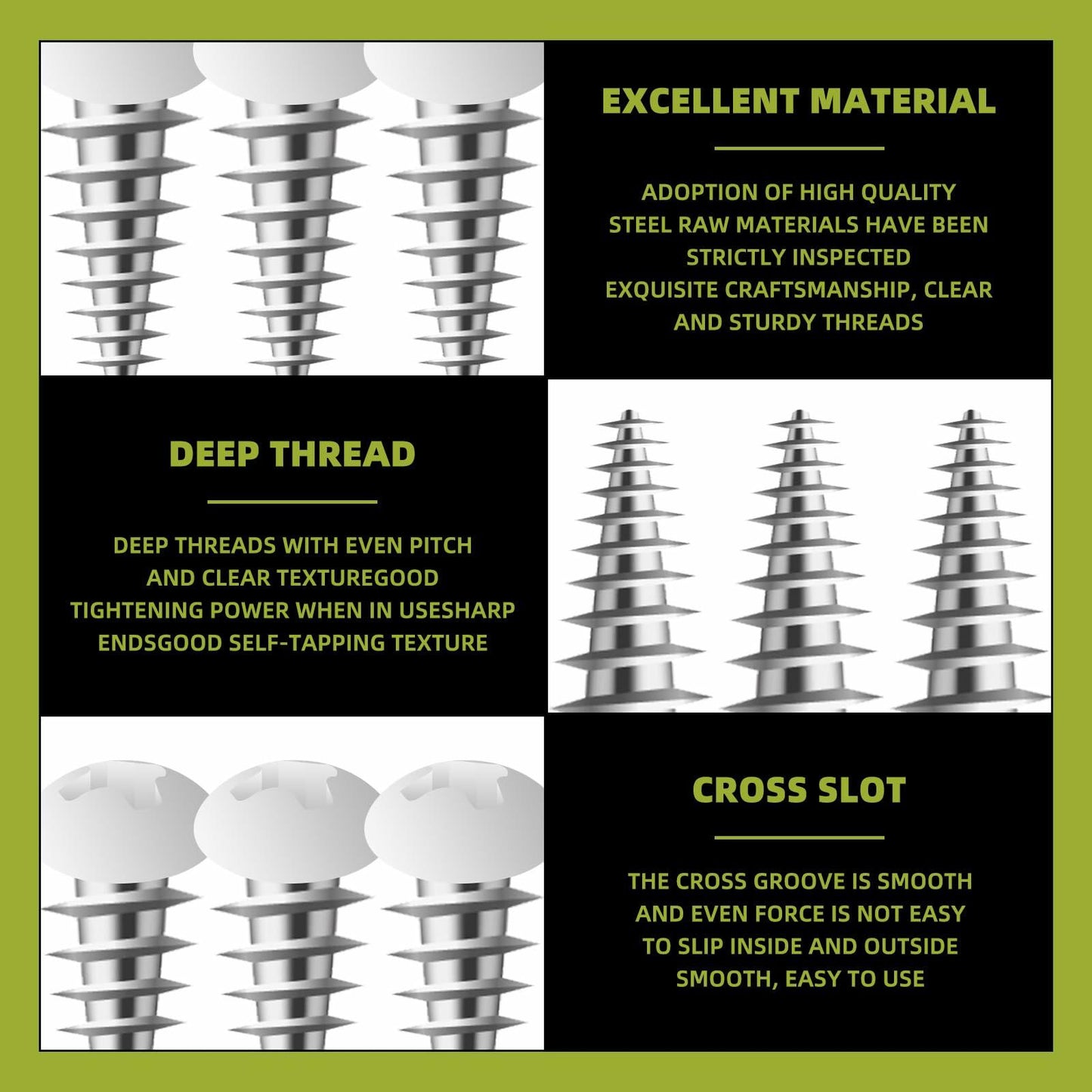 DLBEEM 150Pcs 8x3/4" White Carbon Steel Phillips Wood Screws Kit