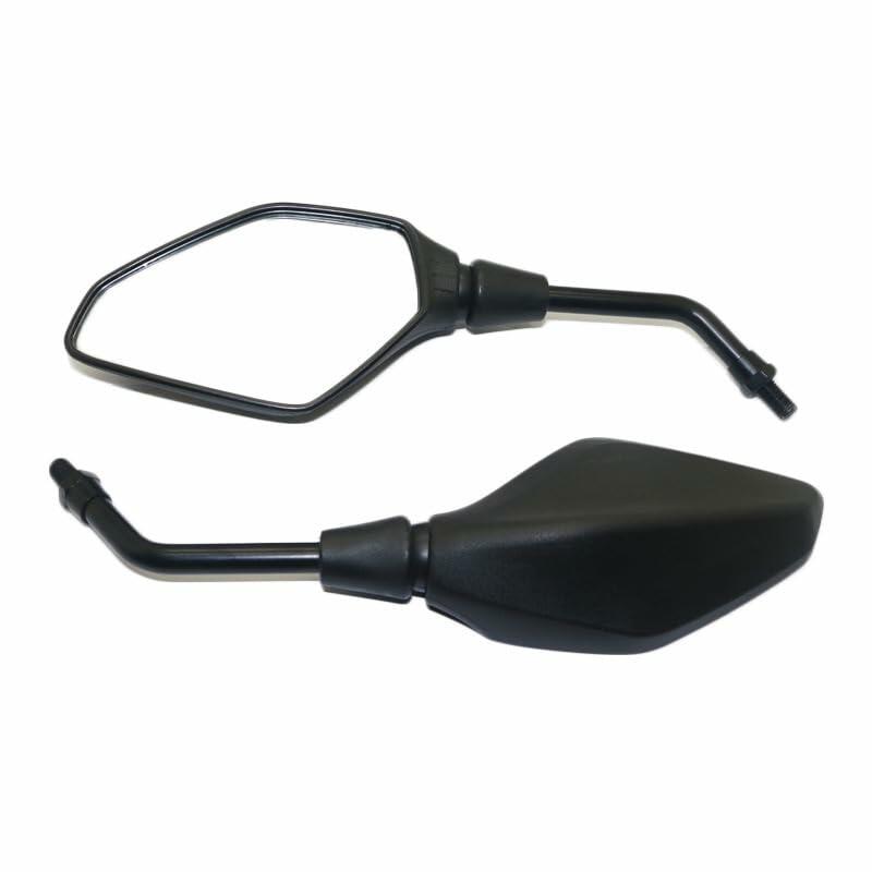 Generic Universal Motorcycle Rear View Side Mirrors 10MM 8MM Black Screw Mount