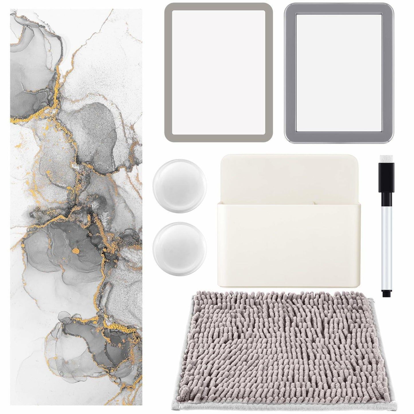 Timgle 8 Pcs Magnetic Locker Set Purple Wavy Style Organizer Accessories