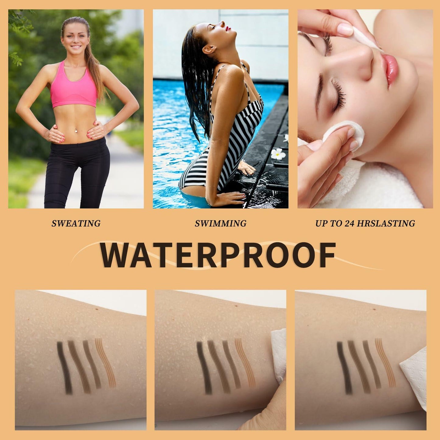 YIWANLLE 2in1 Magic Eyebrow Pencil 3D Microblading Fork Tip Light Brown 1 Count