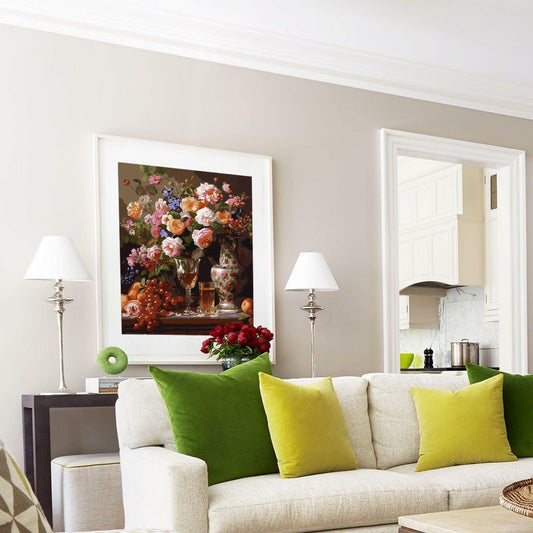 Shinefly Paint by Numbers Kit 16x20 Flower Vase Adults Beginners OPEN BOX