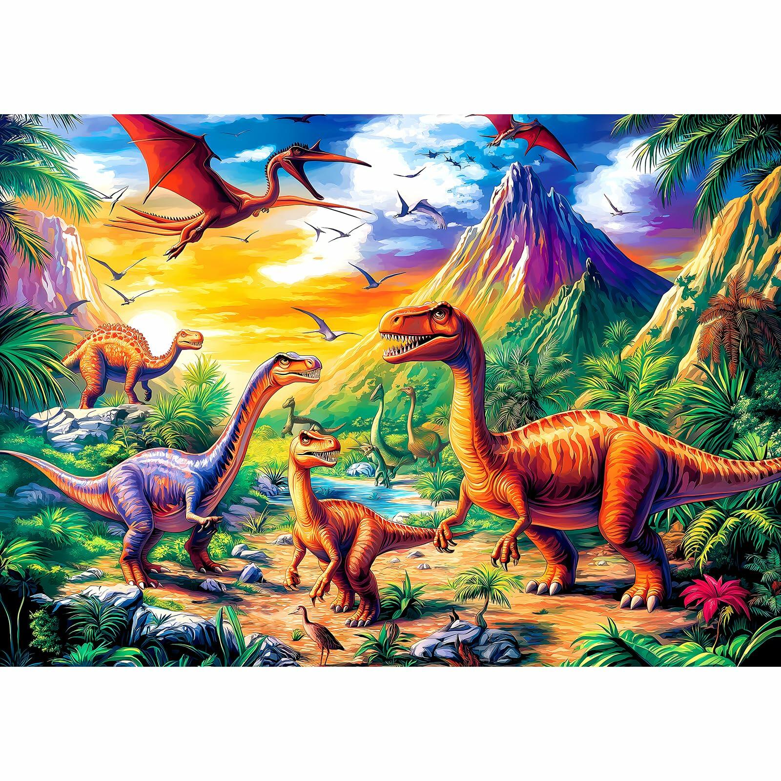 MINIWAN Unicorn Floor Puzzle 200 pcs Colorful-Forest 19x13 in