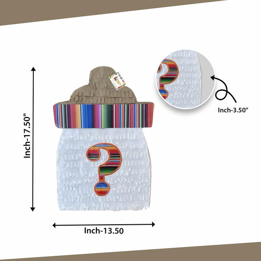 APINATA4U Gender Reveal Pinata Kit Baby Bottle 17.5x13.5x3.5 Inch White Fiesta