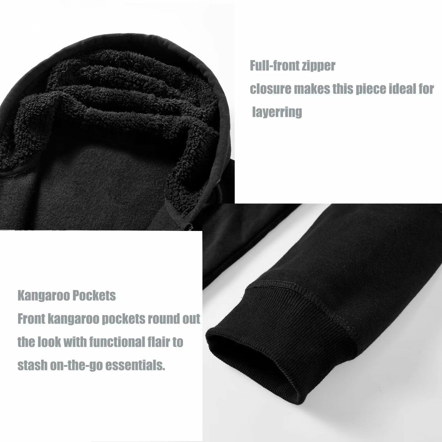 OHSNMAKSL Men's Sherpa Fleece Hoodie Jacket Blue Camo Size XL