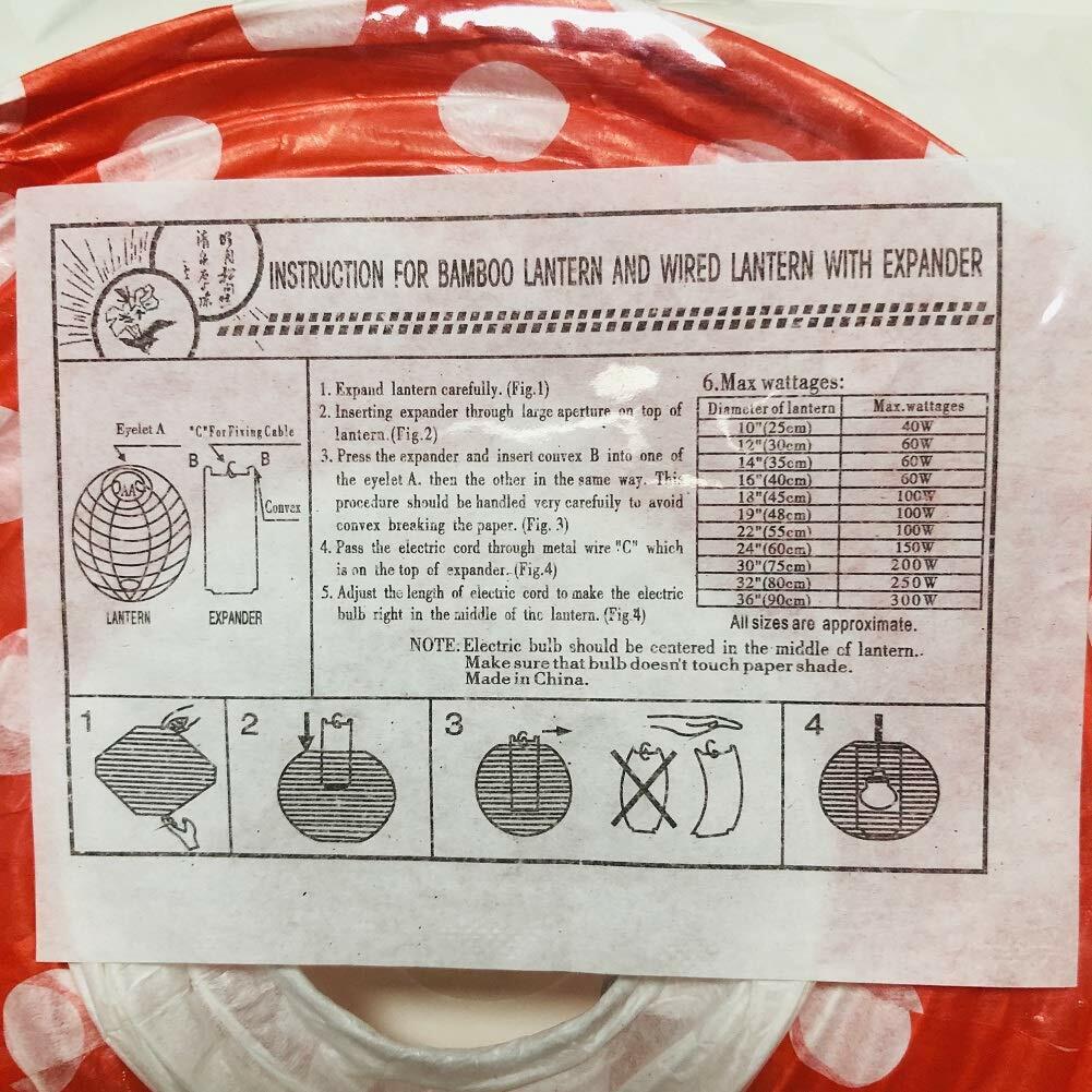 Lotus Mann 6PCS 14" Red Mushroom Lanterns Fairy Tale Party Decor