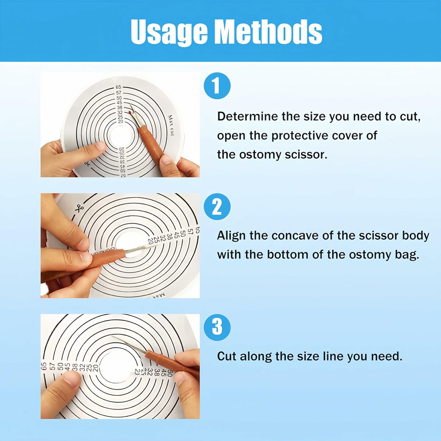 FOTN 2PCS Ostomy Bag Scissor 5inch Blunt Tip Nursing Cutter Orange