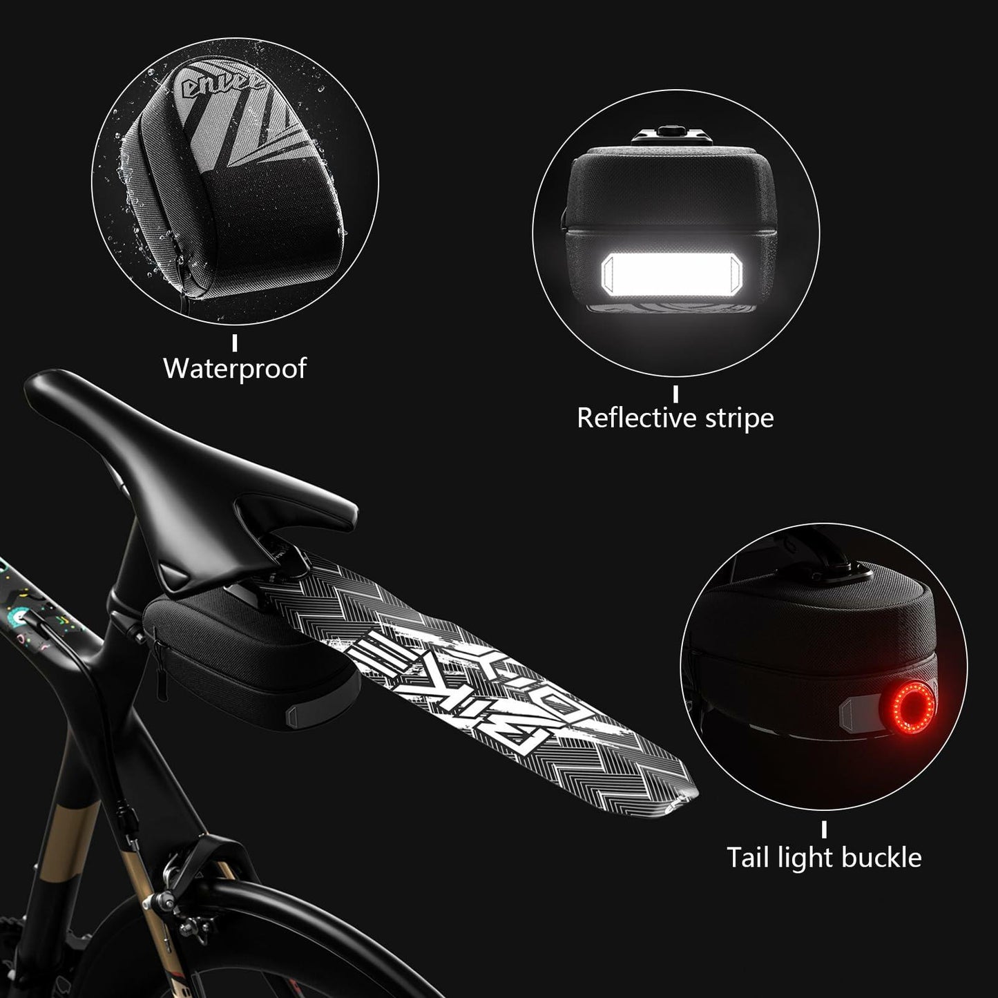 Sparkle Tmax Bicycle Frame Triangle Bag Waterproof Black One Size