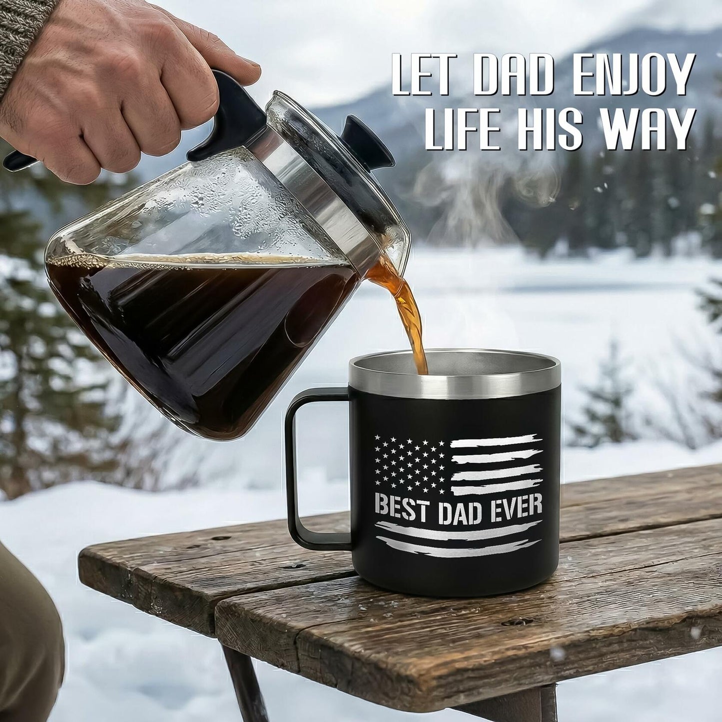 AXIARA 14oz Maroon Stainless Steel Insulated Coffee Mug Retirement Gift