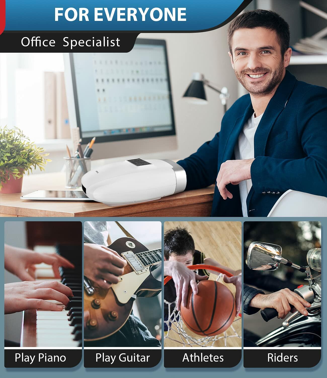 WeGuard Hand Massager with Heat 5 Modes Arthritis Pain Relief Compression