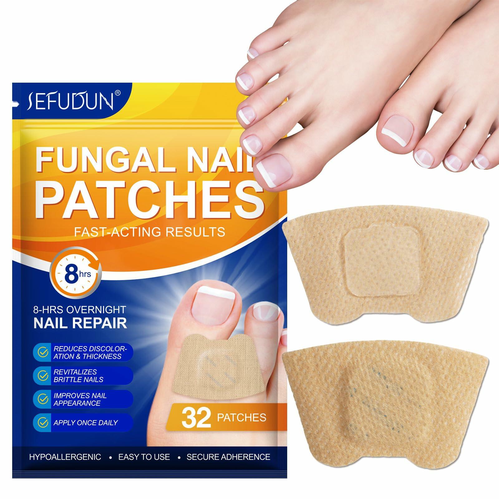 ZAGEVIVIN Fungal Nail Patches 32 Count Beige 8-Hour Overnight Treatment