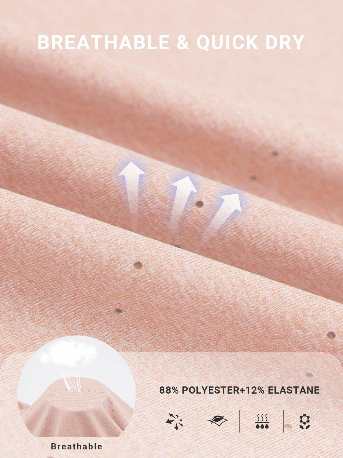 ALLZERO Feel Fit Workout Top Soft Short Sleeve Pink Heather Size L