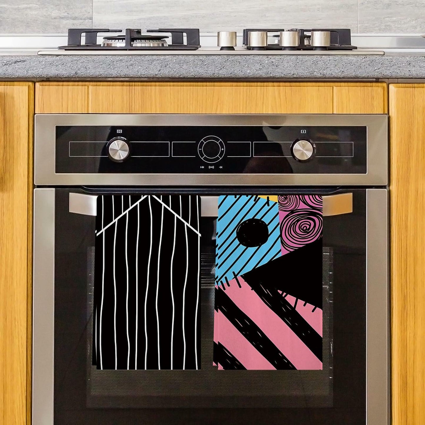 Jiudungs Halloween Kitchen Towels Set of 2 Orange 18x26 Inch