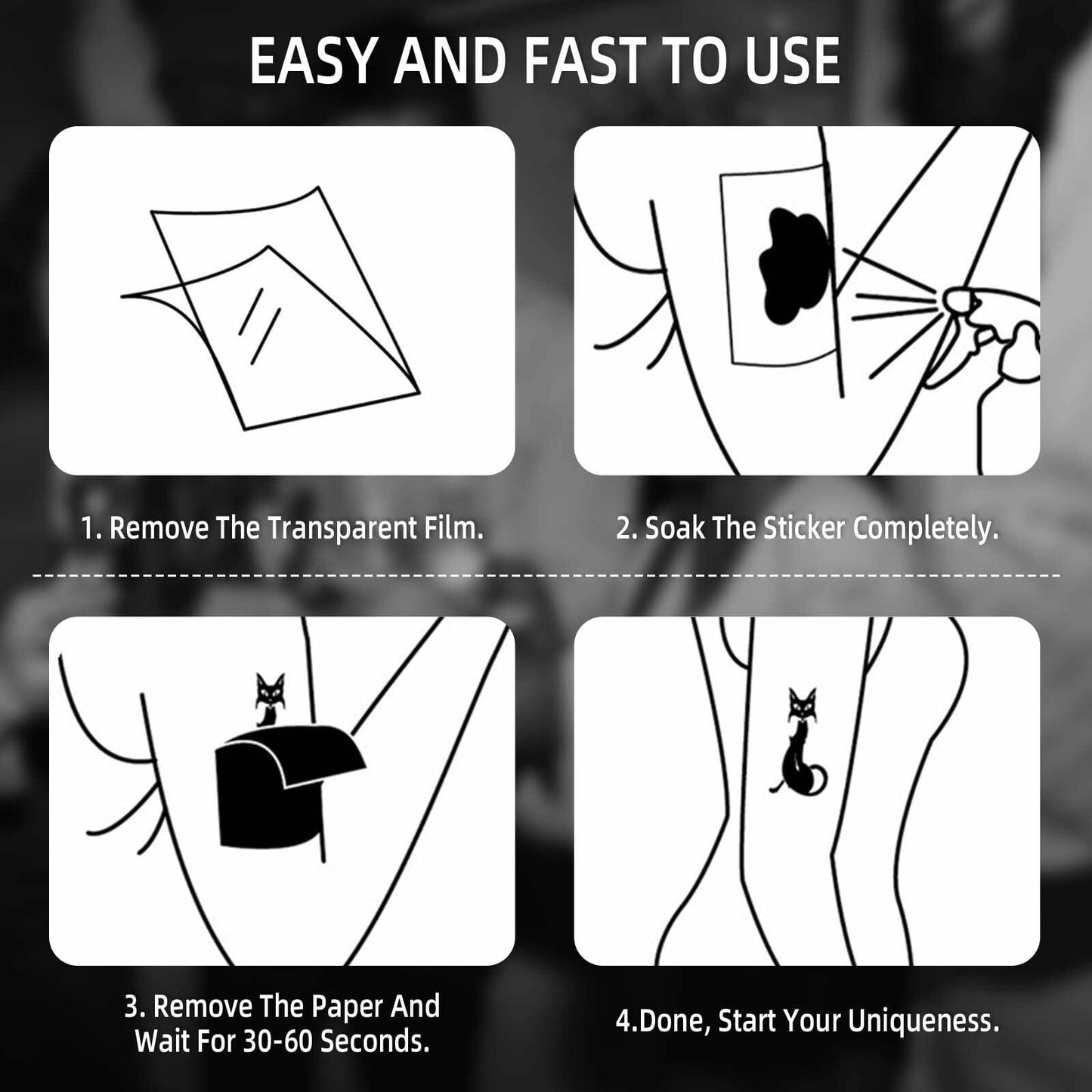 Sokfone Makeup Patches Gold Glitter Freckles Face Tattoo Waterproof 8 Pcs