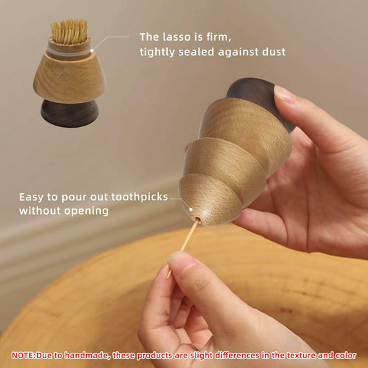 Cute Mushroom Toothpick Holder with 390 Toothpicks Cactus Dispenser Decor