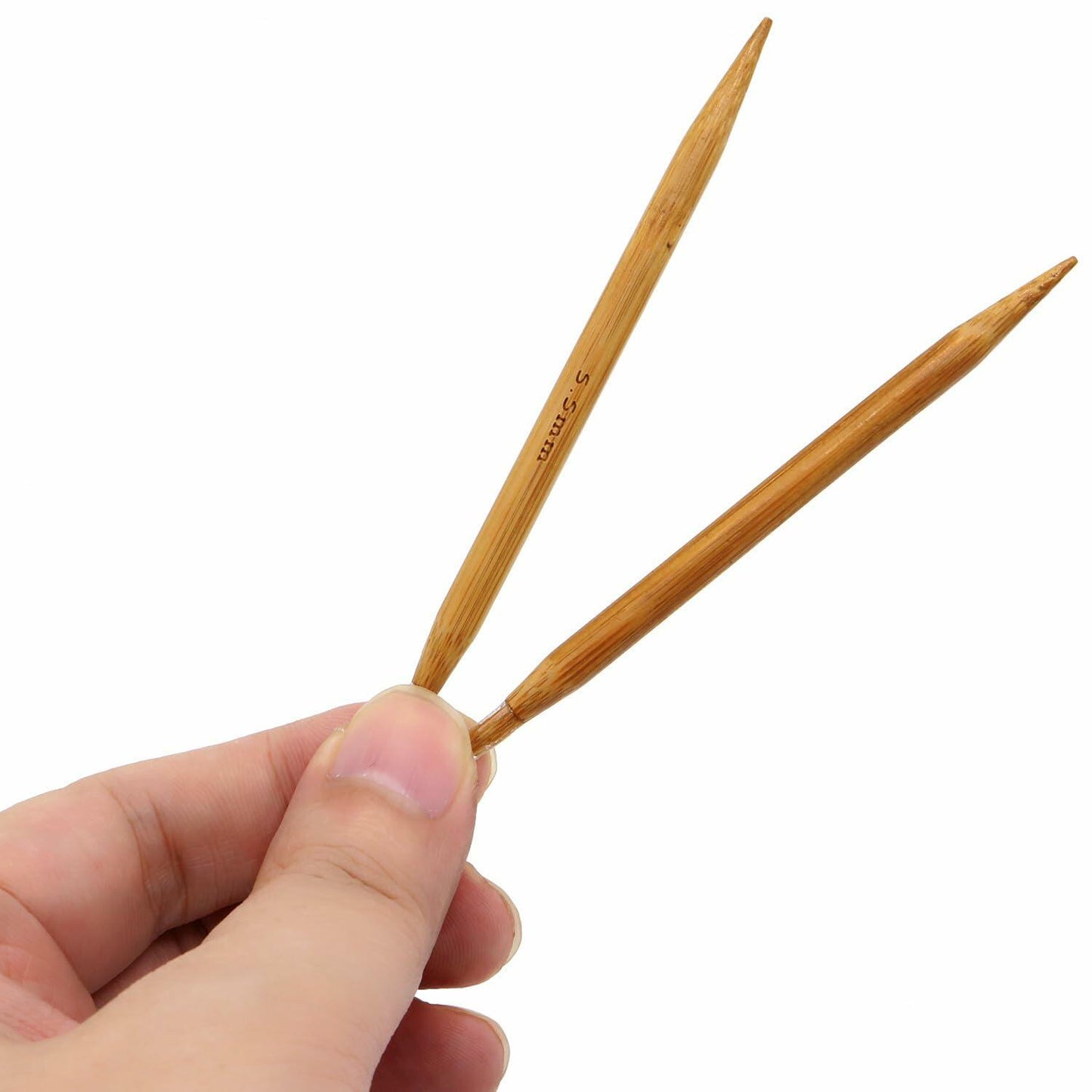 ZUPAYIPA 3Pcs Wooden Circular Knitting Needles 5.5mm US Size 9 16 Inch