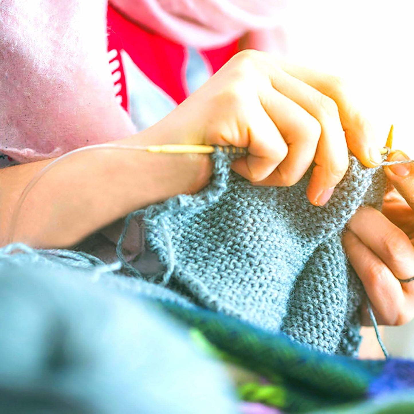 ZUPAYIPA 3Pcs Wooden Circular Knitting Needles 5.5mm US Size 9 16 Inch