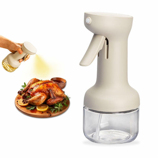 MDZF SWEET HOME Oil Sprayer 280ml Glass Olive Oil Dispenser White