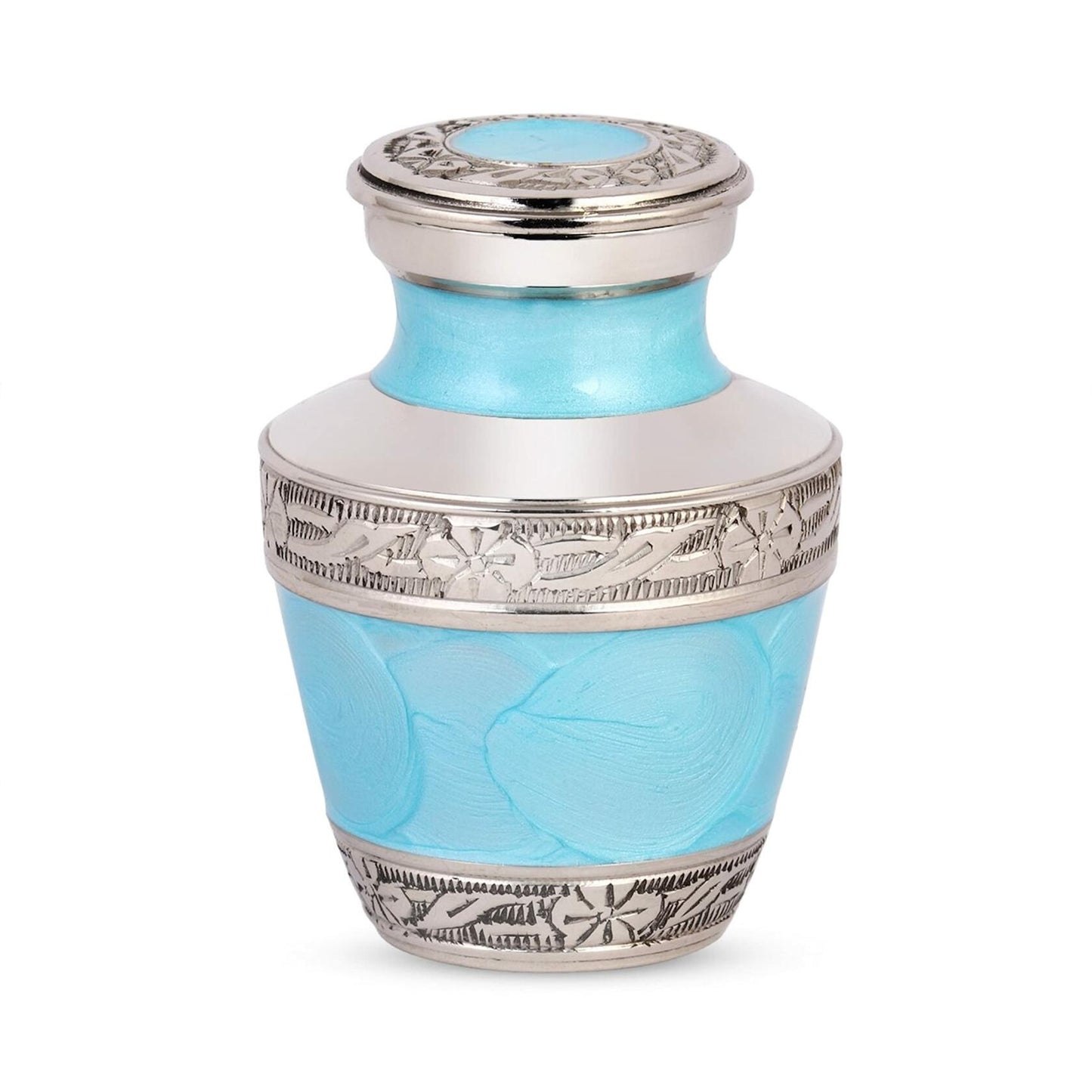 THE ASCENT MEMORIAL Small Urns for Ashes Adult Male Female Ocean Blue Set