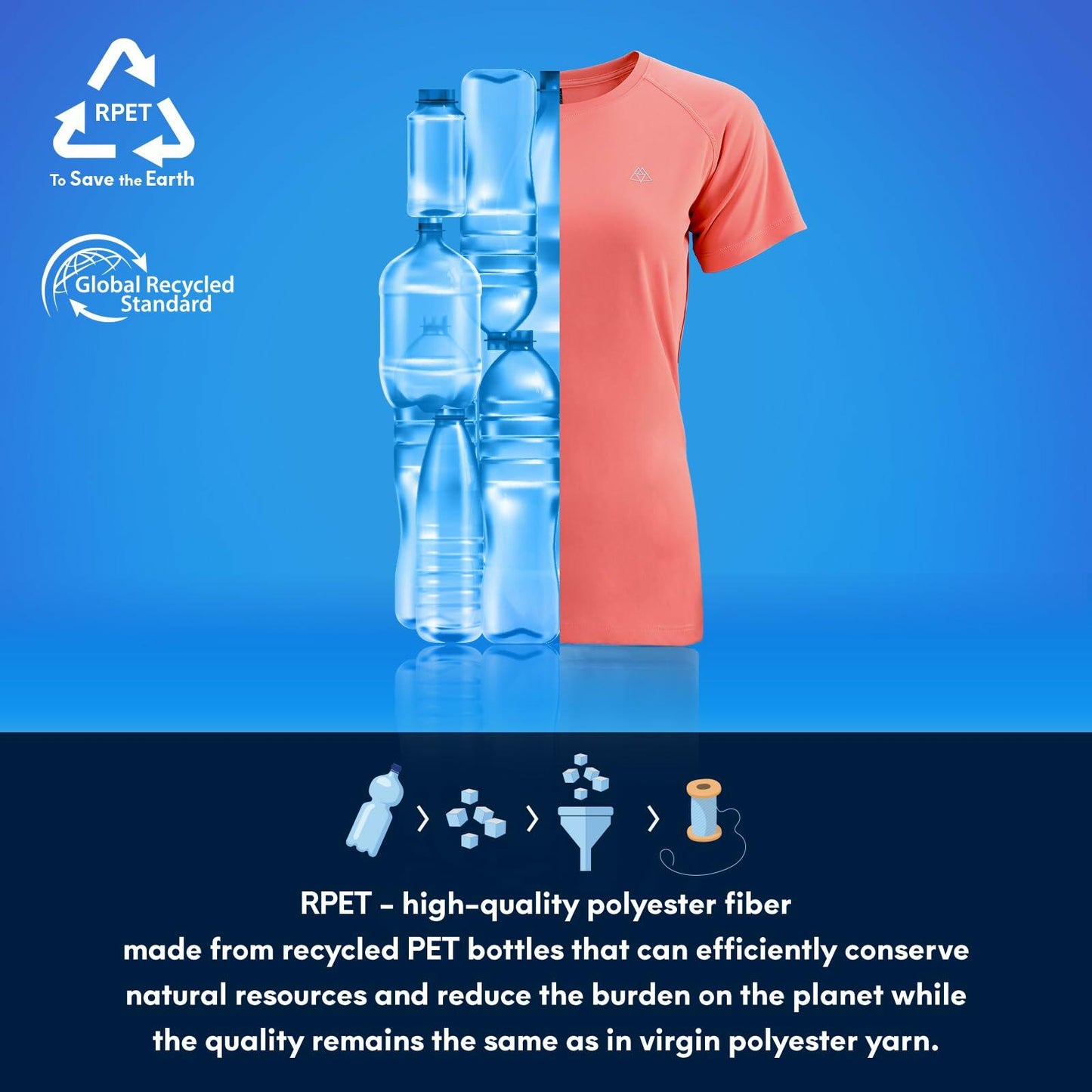 Haimont Women's UPF 50 Quick Dry Athletic Running Shirt Light Blue Size M