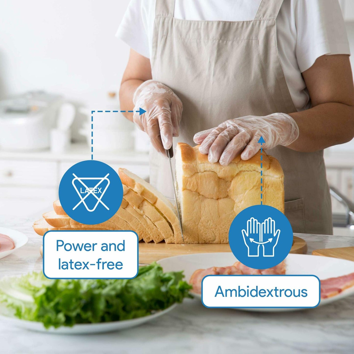 ProHeal Vinyl Disposable Gloves Clear Powder & Latex Free 100 Count Size S