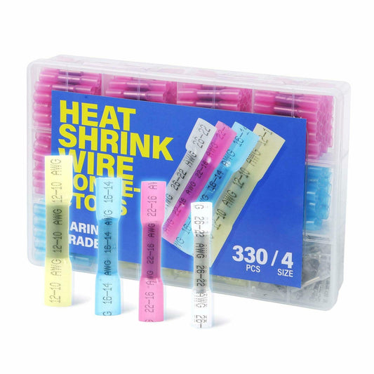 SlopHaul 330PCS Marine Grade Heat Shrink Wire Connectors Waterproof Kit
