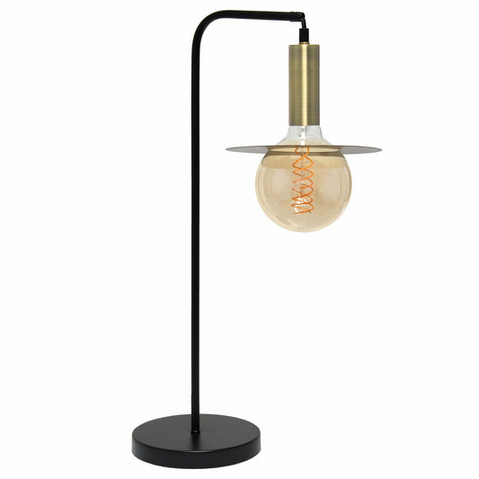 Simple Designs LT1237-BLK 24" Cosmic Glow Orb Table Lamp Black Brass