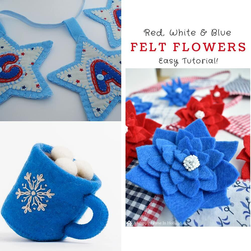 HellooColor Felt Fabric Sheets Brown 8x12in 4x5 Pcs 1mm Thick Craft