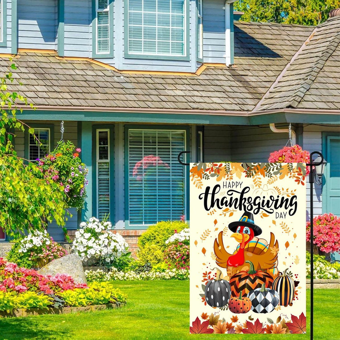 4SEASONS POD Holiday Garden Flags Set of 3 12x18 Double Sided Halloween Xmas