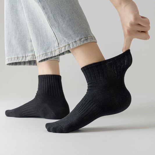 Looknniy Men’s Cushion Ankle Socks Cotton 20 Pairs Mixed Colors One Size