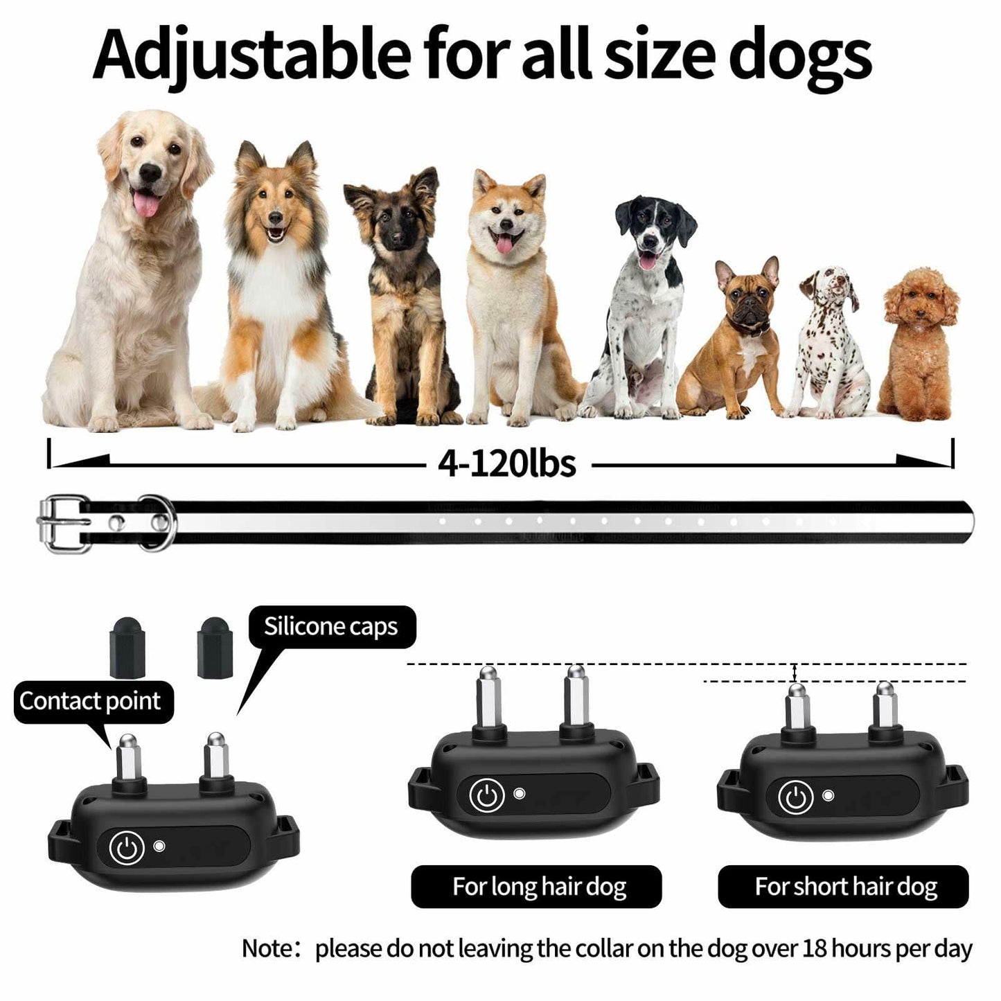 Generic Dog Shock Collar 3280FT Remote IPX8 Waterproof Beep Vibration Shock