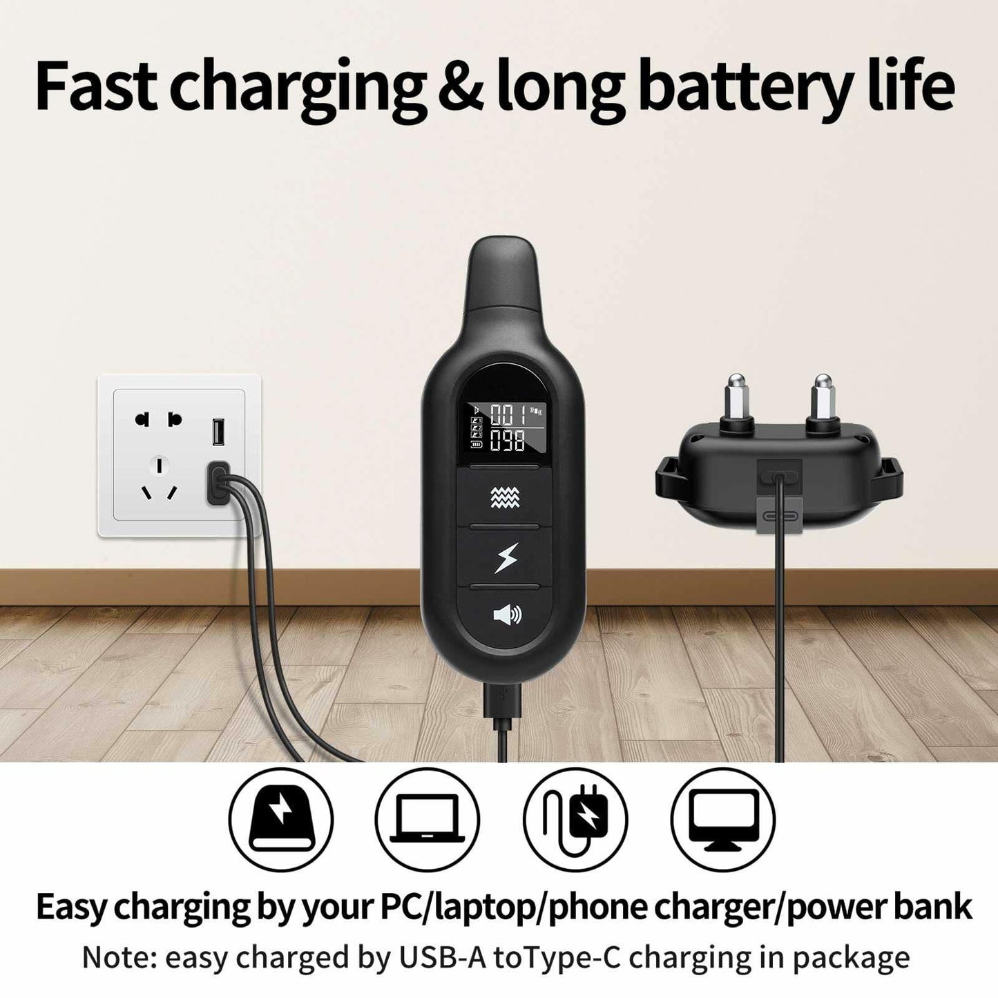 Generic Dog Shock Collar 3280FT Remote IPX8 Waterproof Beep Vibration Shock