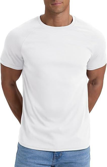 Haimont Men's UPF 50+ Rash Guard Short Sleeve Tee White Size 2XL