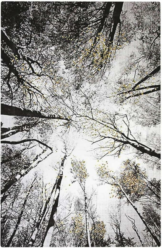 GSRLOD Forest Leaf 1 Gang Duplex Outlet Cover Faceplate Black Gold